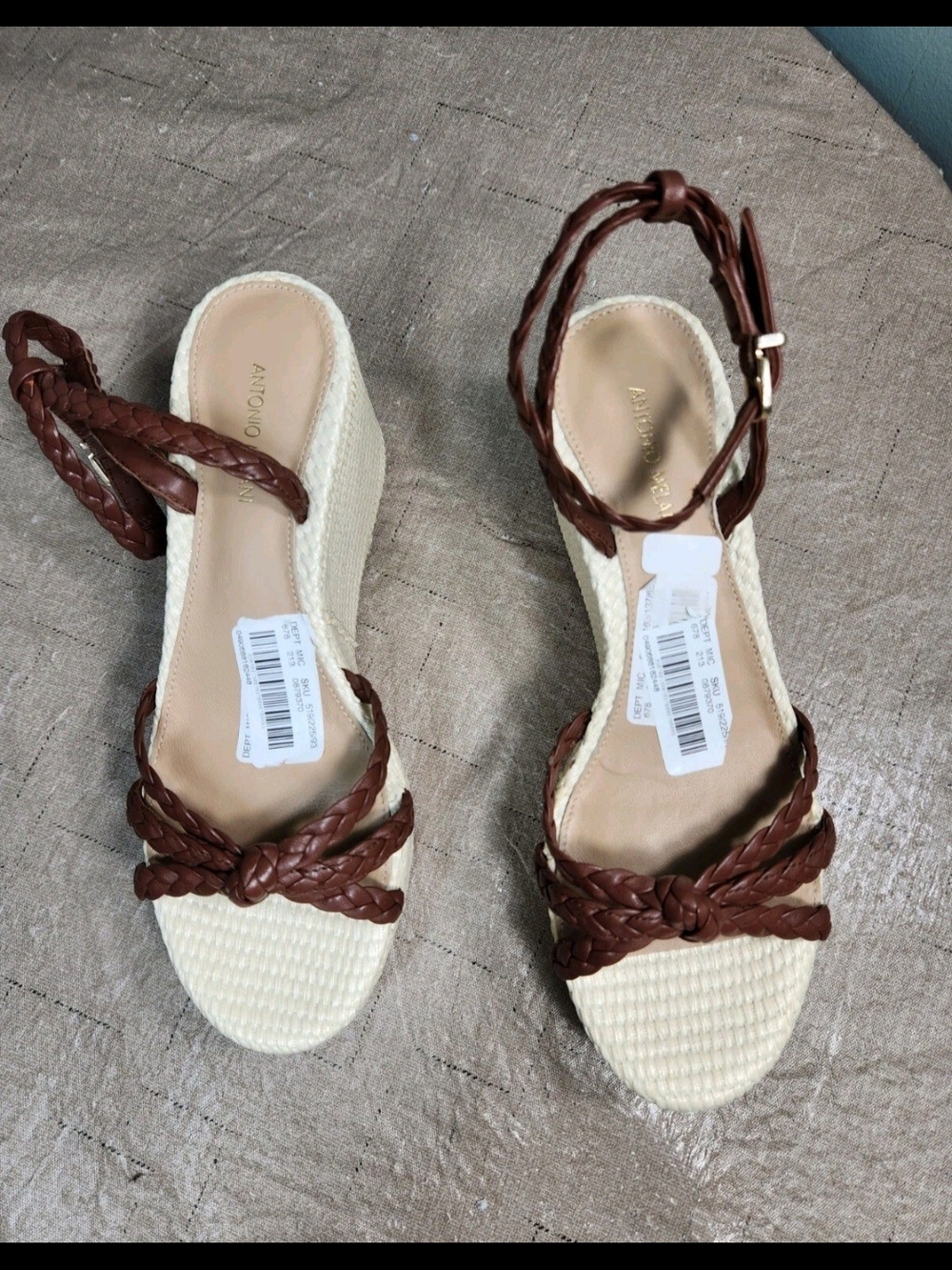 Antonio Melani Women's Size 9 M Sandal Platform Lorinna Leather Braided 207 - Picture 11 of 13